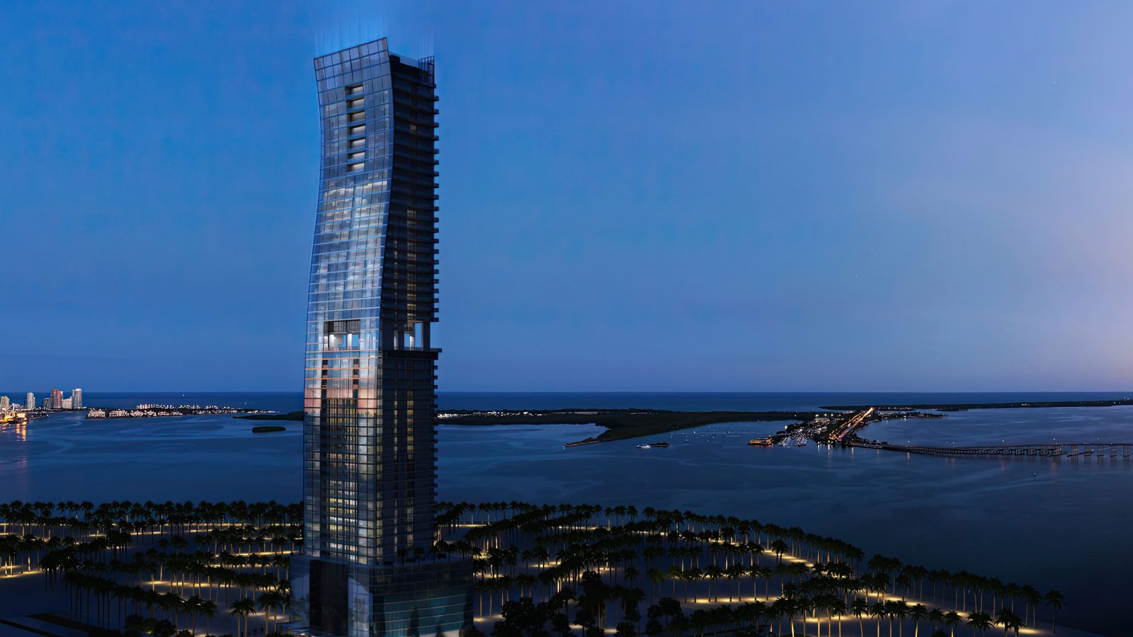 Echo Brickell: the building from outside, in Miami.